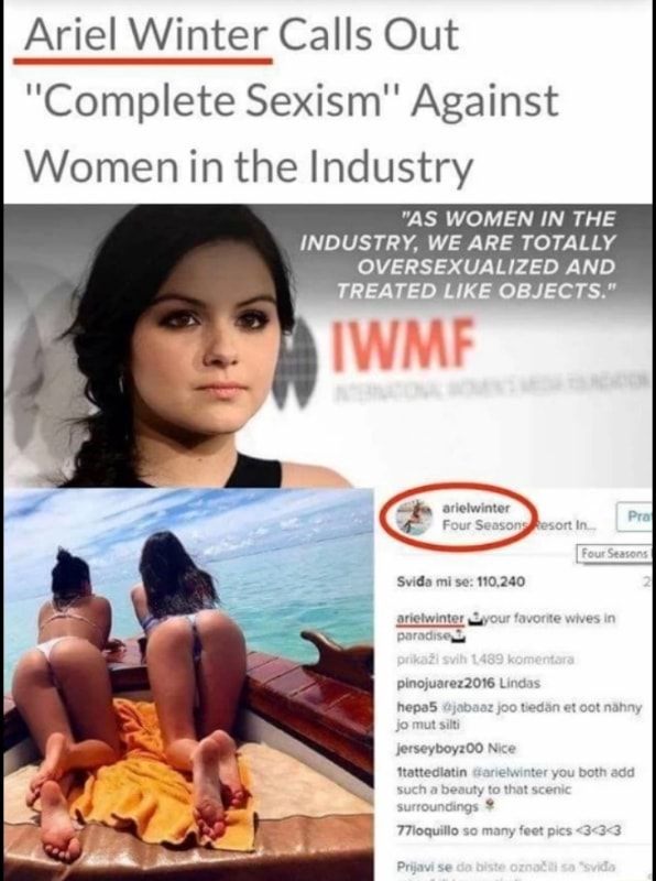 Ariel Winter Calls Out Complete Sexism Against Women In The Industry 