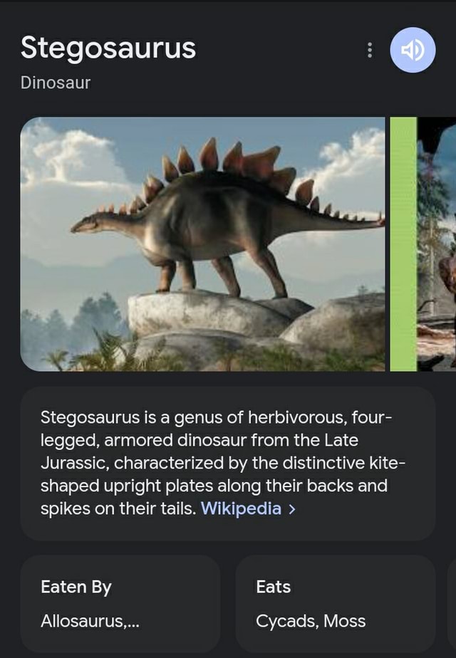 Stegosaurus Dinosaur Stegosaurus is a genus of herbivorous, four ...