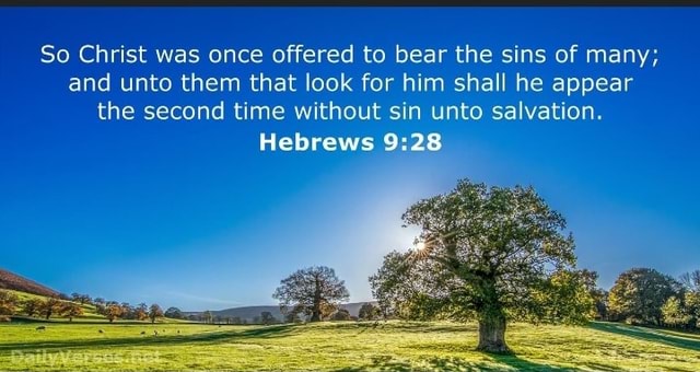 So Christ was once offered to bear the sins of many; and unto them that