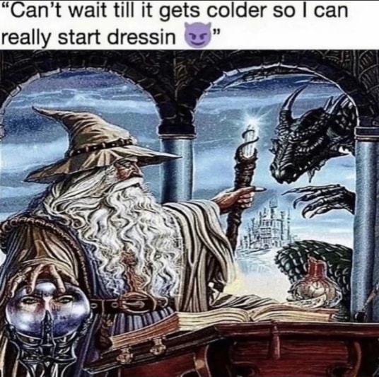 Can't wait till it gets colder so I can really start dressin - iFunny