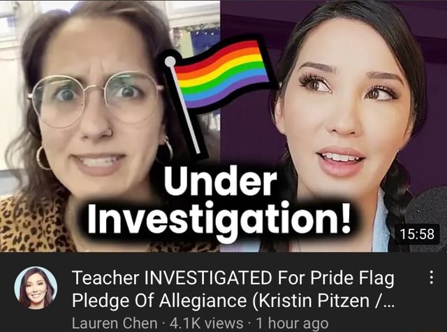 Investigation! Teacher INVESTIGATED For Pride Flag Pledge Of Allegiance ...