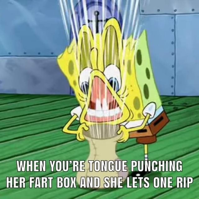 WHEN YOU'RE TONGUE PUNCHING HER FART BOX AND SHE LETS ONE RIP iFunny