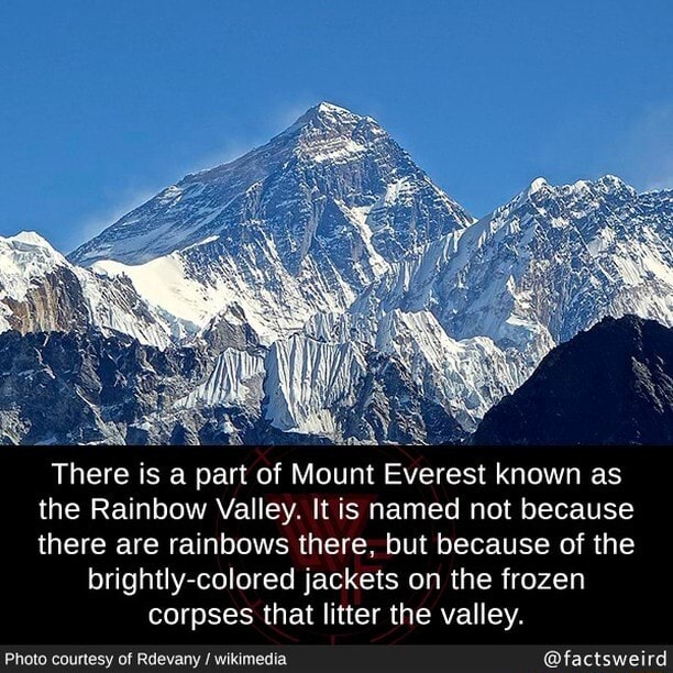 There is part of Mount Everest