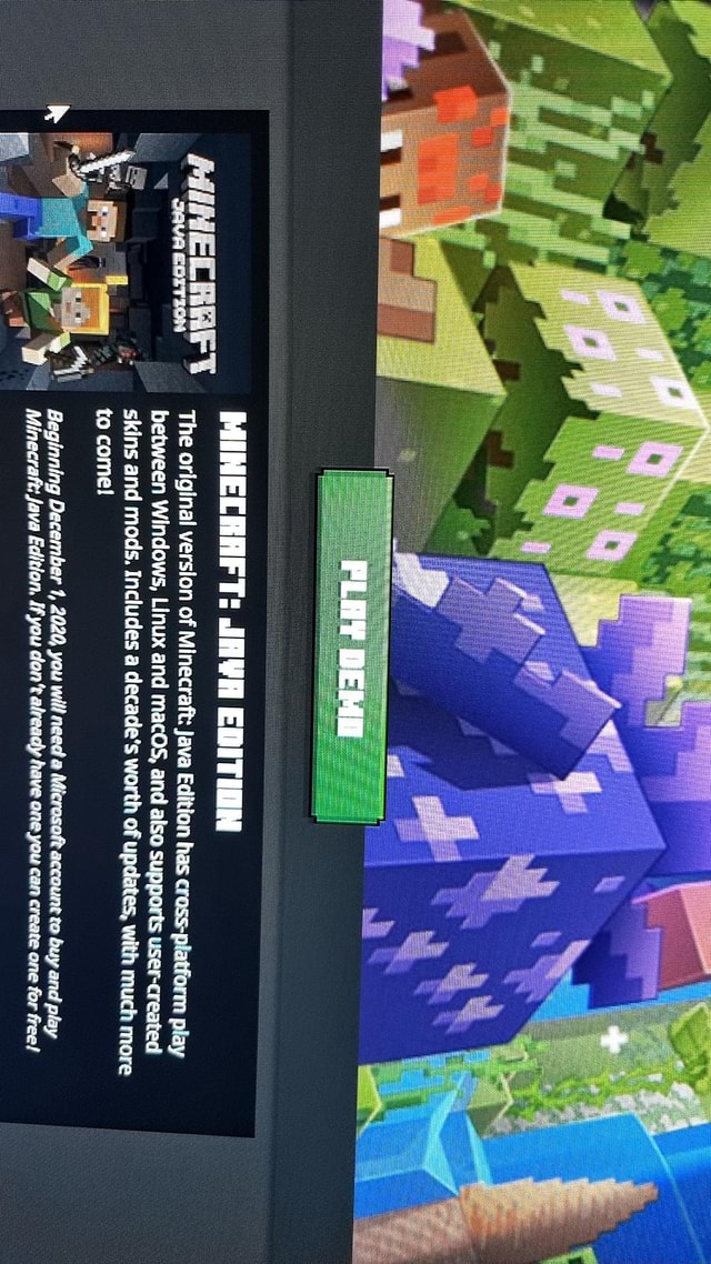 MINECRAFT JAVA JAVA JAVA EDITION EDITION EDITION PLAY The original