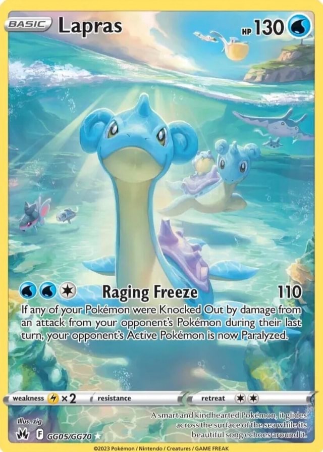 BASIC. Lapras No I Raging Freeze an att from your Opponen \Pokemon