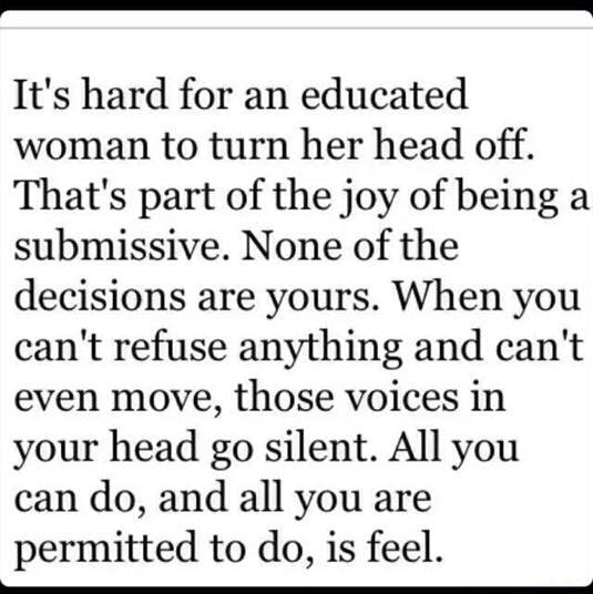 When a woman goes silent