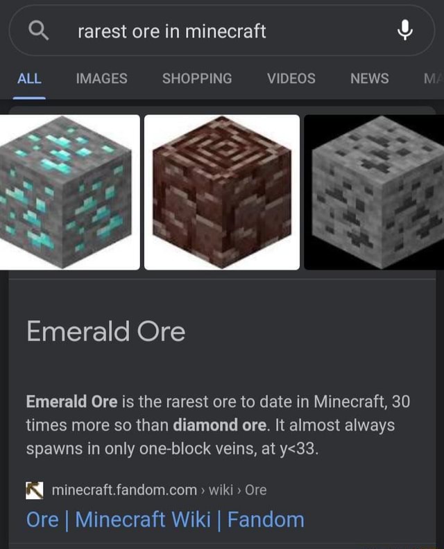 Ore – Minecraft Wiki