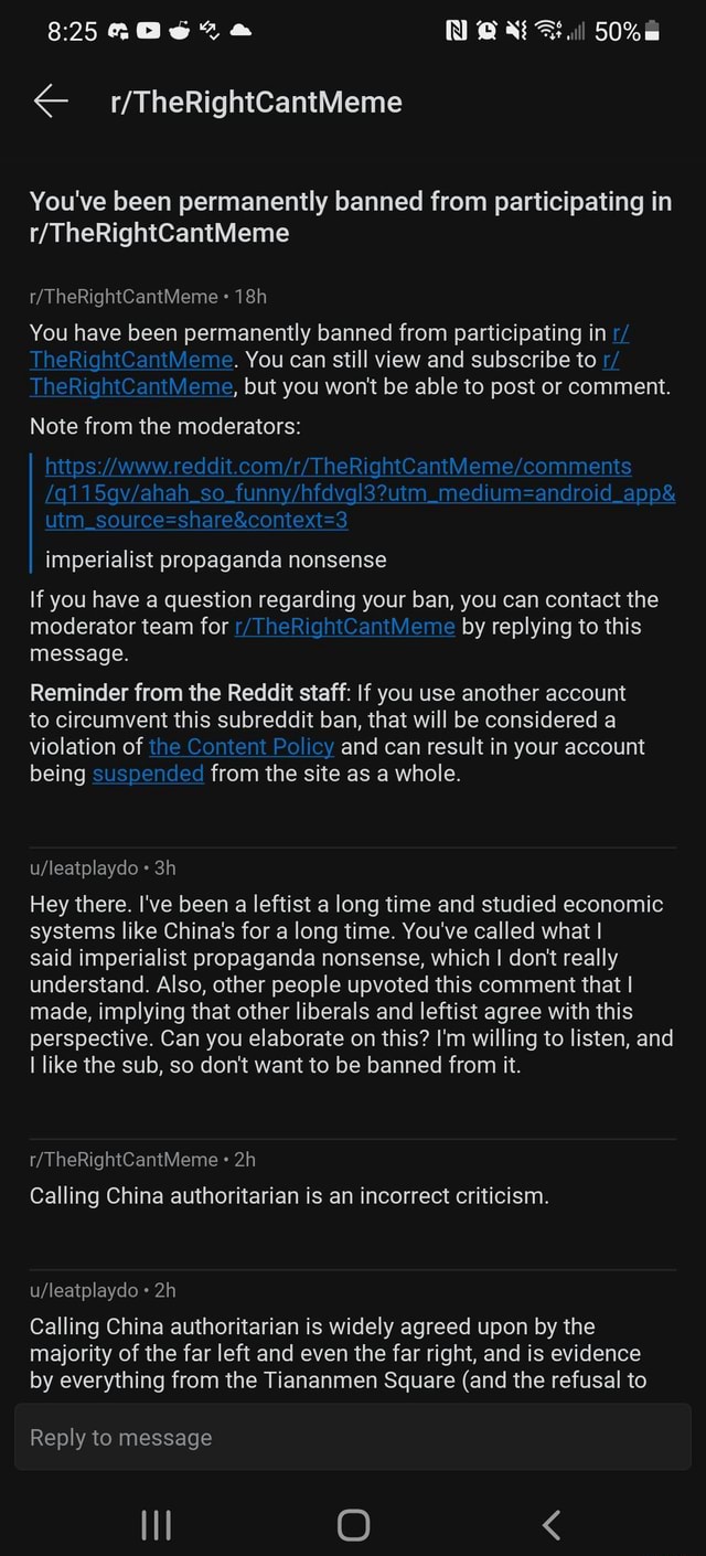 You've been permanently banned from participating in You have been ...