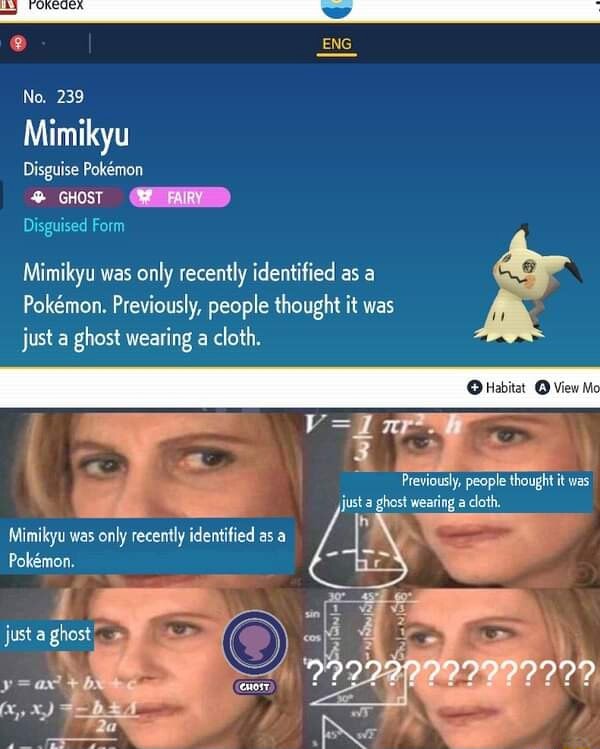 ENG No. 239 Mimikyu Disguise Pokmon GHOST Disguised Form Mimikyu was ...