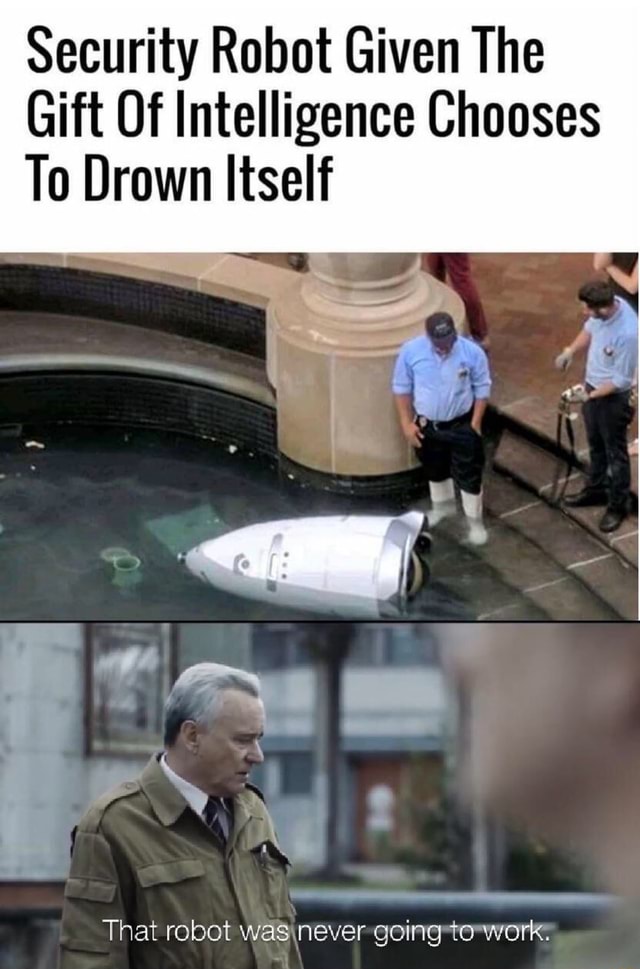 Security Robot Given The Gift Of Intelligence Chooses To Drown Itself