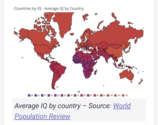 Countries By IQ - Average IQ By Country Oe Bs Os Bo Os Be Average IQ By ...