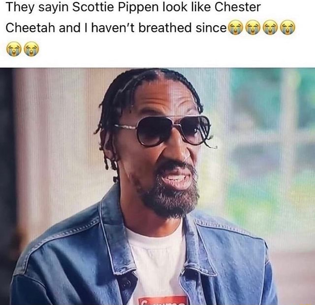 They sayin Scottie Pippen look like Chester Cheetah and I haven't