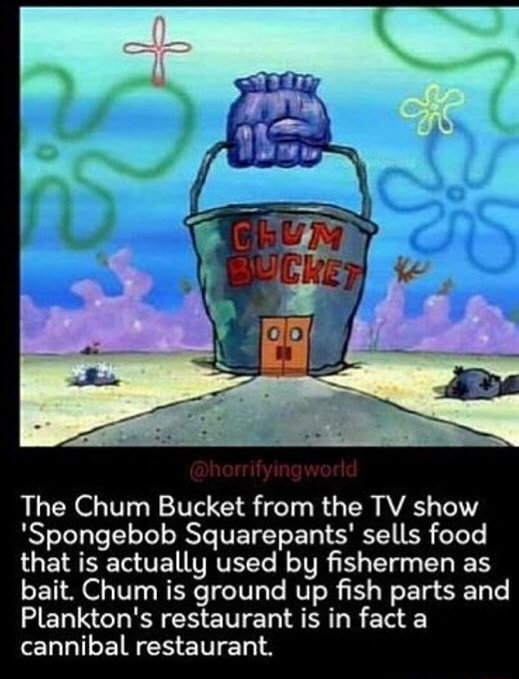The Chum Bucket from the TV show 'Spongebob Squarepants' sells food