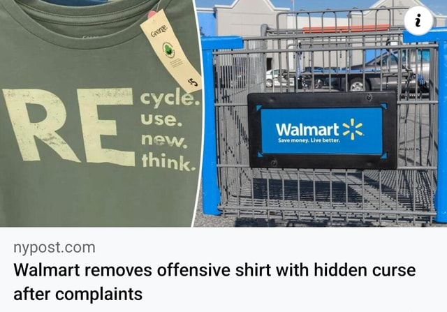 Walmart removes offensive shirt from store after complaints