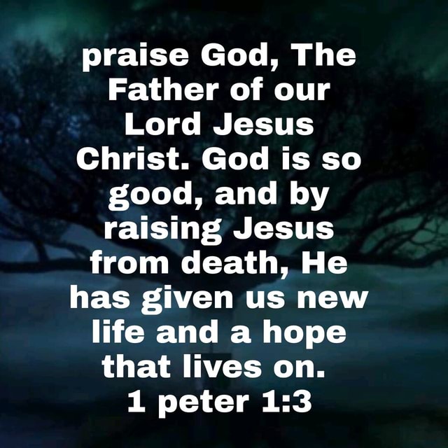 Praise God, The Father of our Lord Jesus Christ. God is so good, and by ...