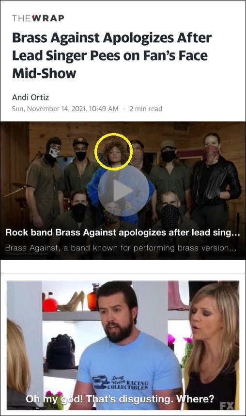 WRAP Brass Against Apologizes After Lead Singer Pees on Fan's Face Mid