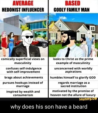 AVERAGE HEDONIST INFLUENCER comically superficial views on masculinity