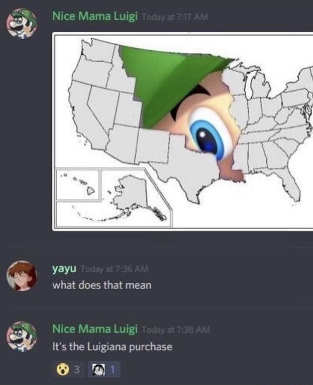 Nice Mama Luigi yayu what does that mean Nice Mame Luigi It's the Lu