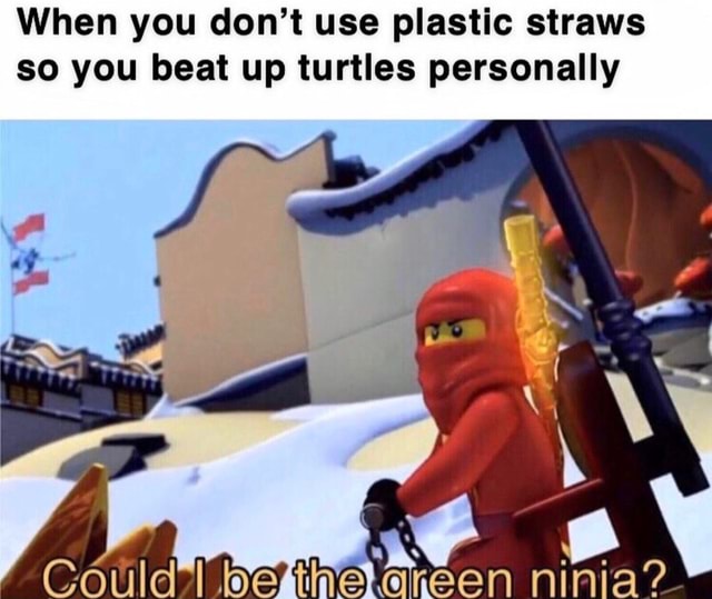 When you don’t use plastic straws so you beat up turtles personally iFunny