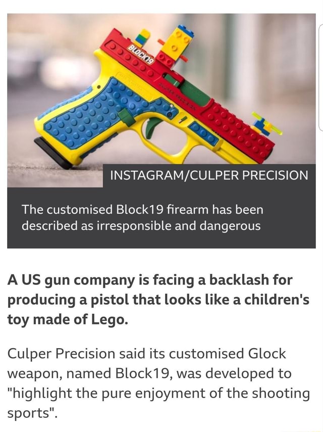 Block 19 The Block19, a firearm made to look like Lego - PRECISION The ...