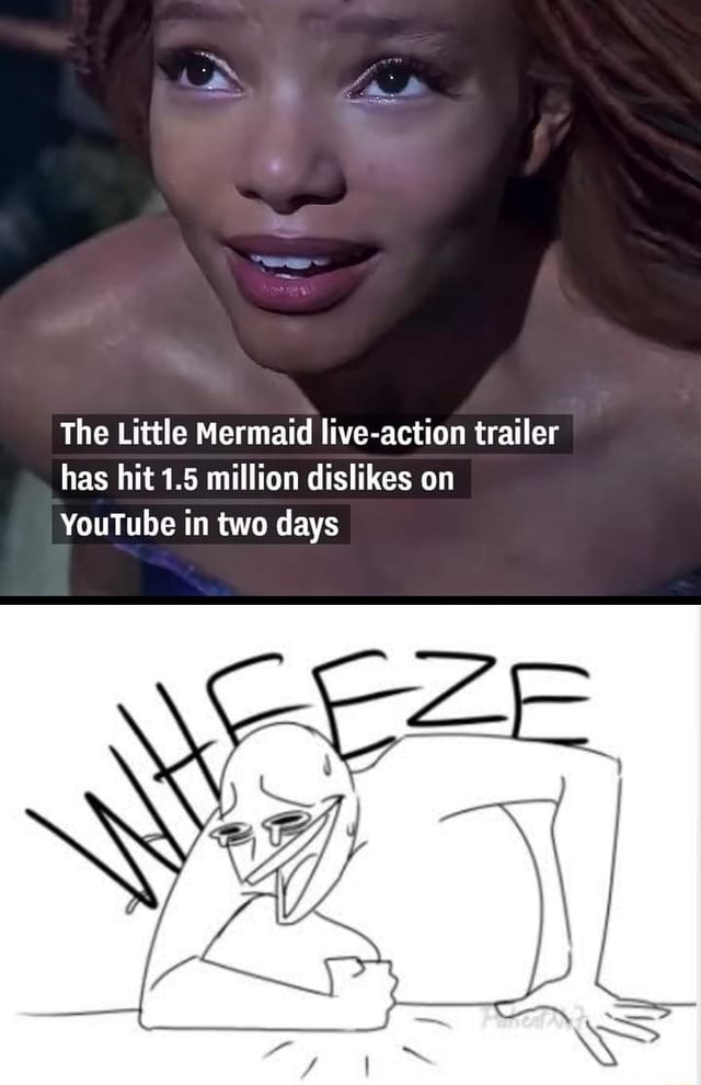 The Little Mermaid liveaction trailer has hit 1.5 million dislikes on