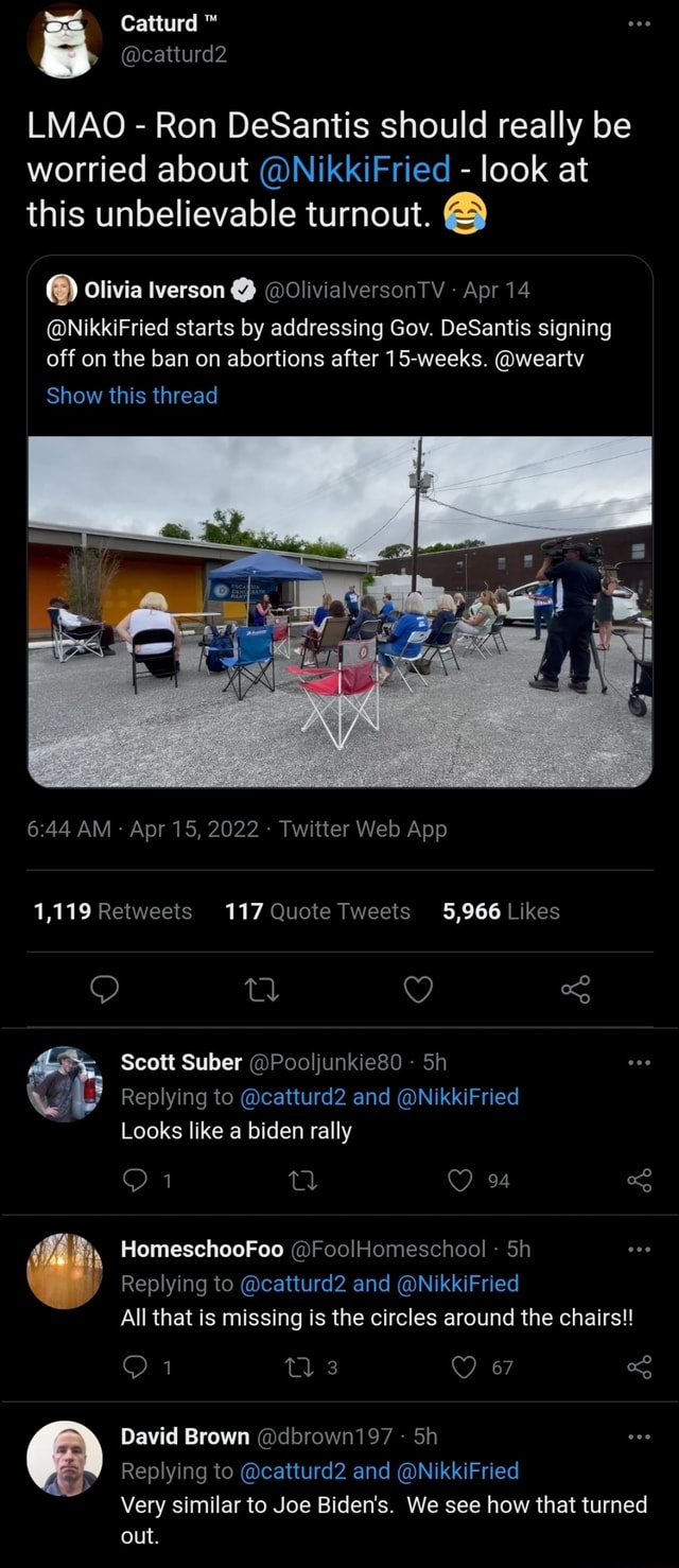 Catturd @catturd2 LMAO - Ron DeSantis should really be worried about