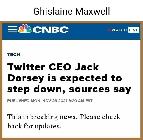 Ghislaine Maxwell watcH TECH Twitter CEO Jack Dorsey is expected to