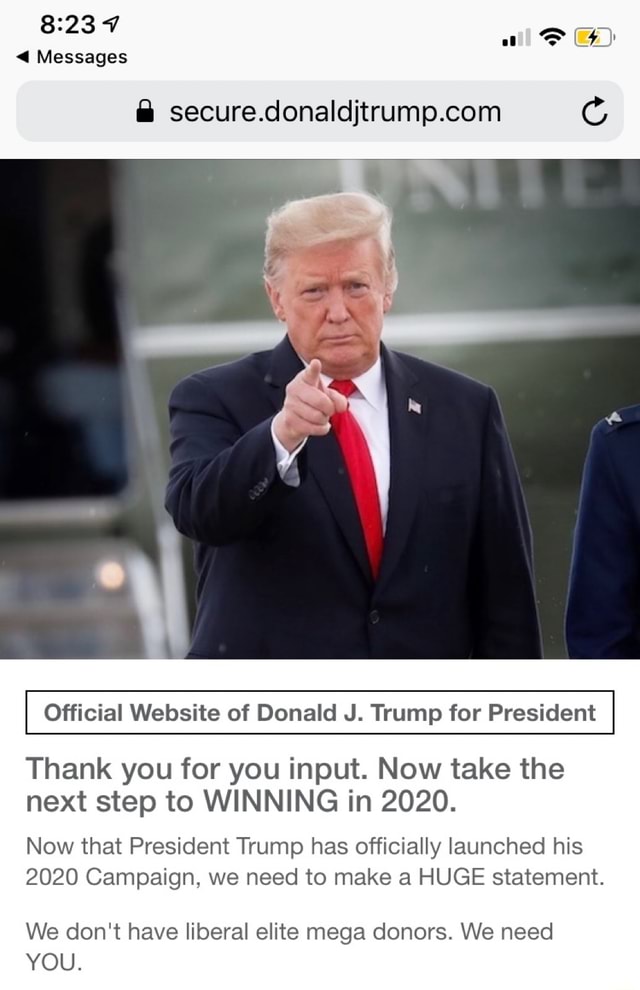 Messages & C Official Website of Donald J