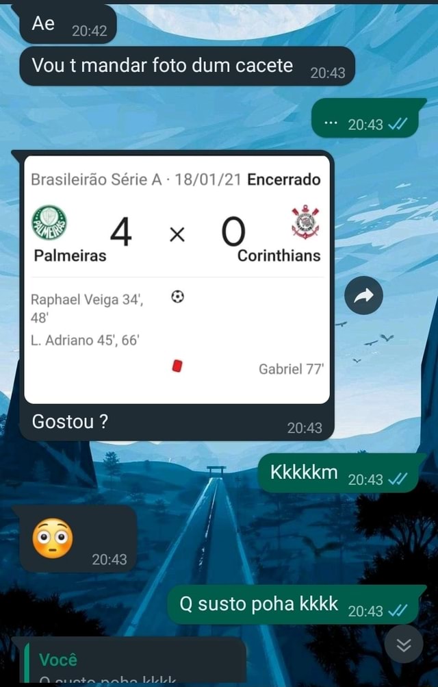 Manda foto do cacete Partidas Brasileirão Série A - Hoje Encerrado SPFCI  Palmeiras São Paulo Breno 16, 26' J. Piquerez (P), 87 M. Rocha 84' Rafinha  61' 59 - iFunny Brazil