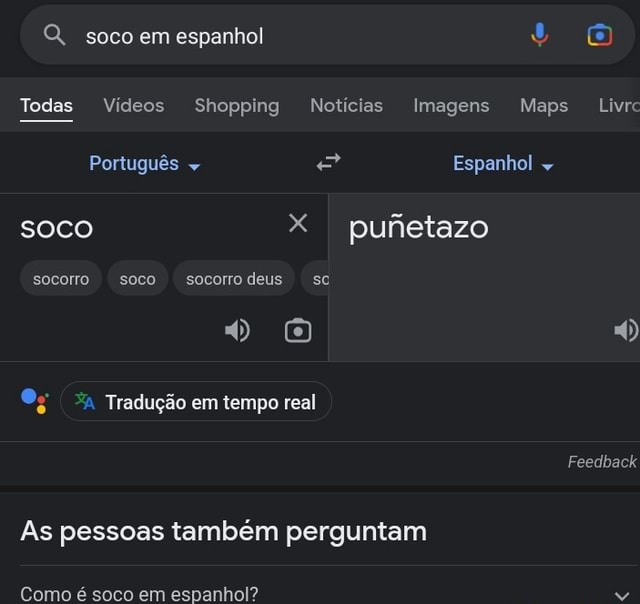 Q, soco em espanhol Todas Vídeos Shopping Notícias Imagens Maps Livrc