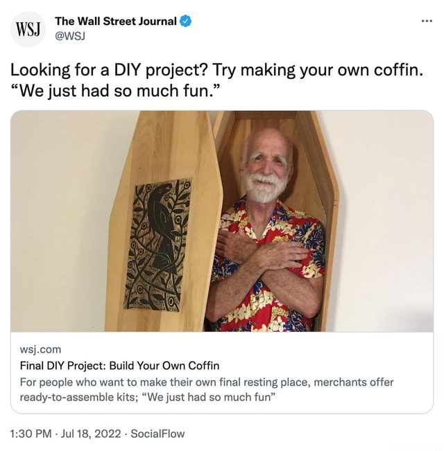 Final DIY Project: Build Your Own Coffin - WSJ