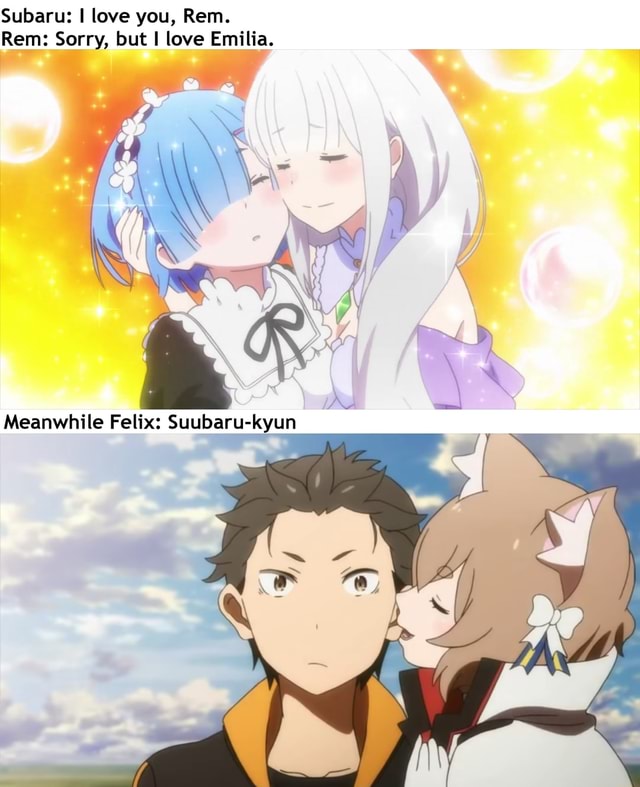 Subaru I Love You Rem Rem Sorry But I Love Emilia Subaru I Love You Rem Rem Sorry But I Love Emilia