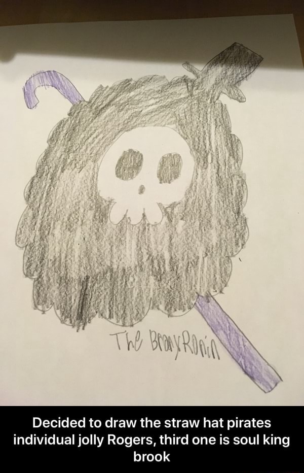 Decided to draw the straw hat pirates individual jolly Rogers, third