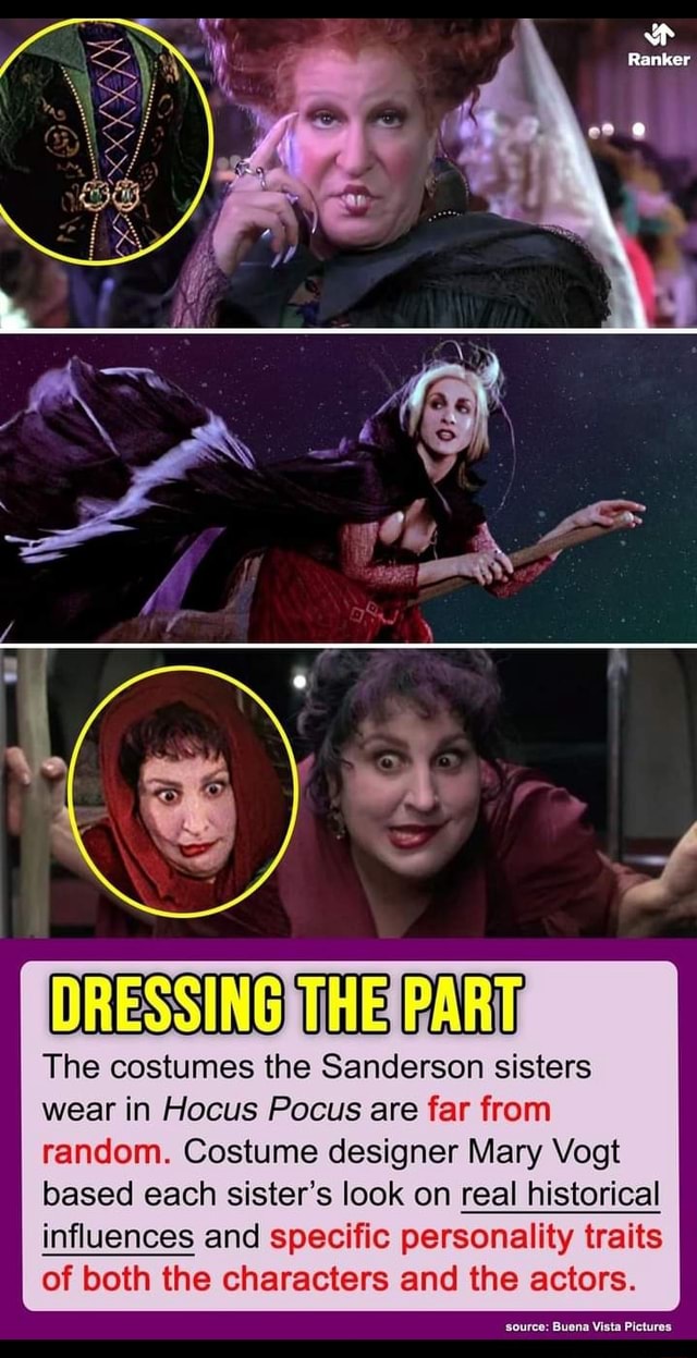 The costumes the Sanderson sisters wear in Hocus Pocus are far from