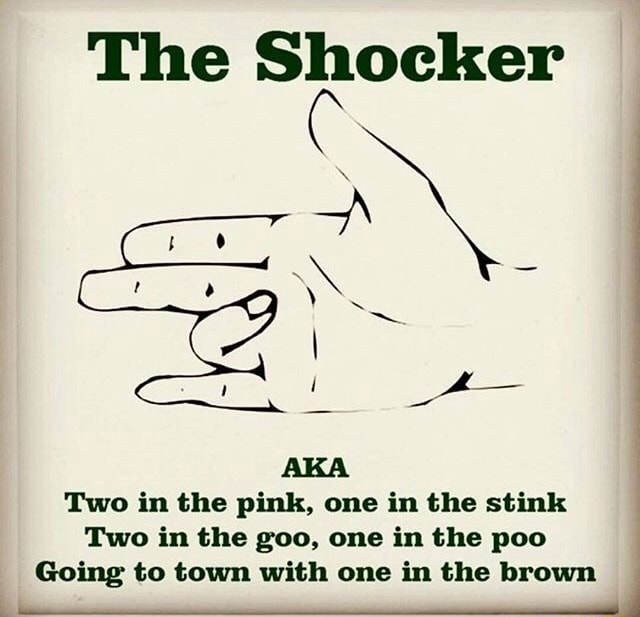 The Shocker Two in the pink, one in the stink Two in the goo, one in the po...