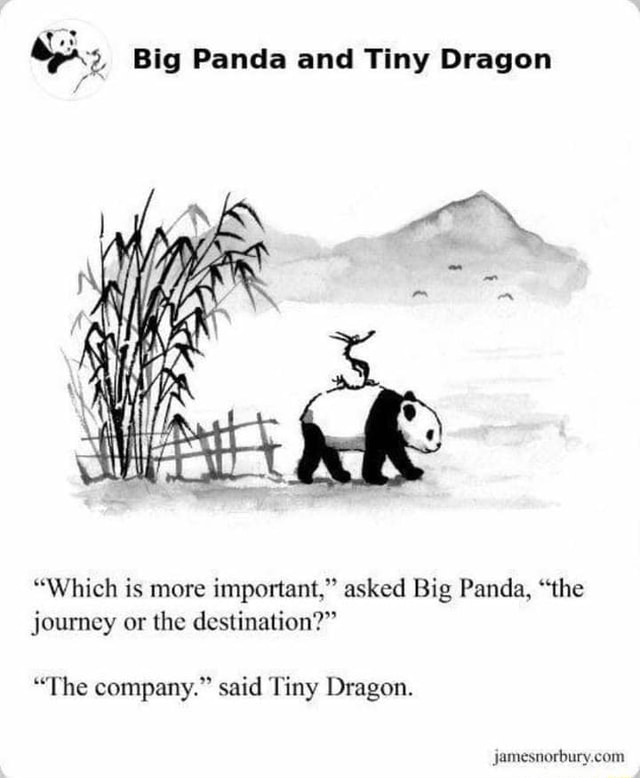 Big Panda and Tiny Dragon "Which is more important," asked Big Panda