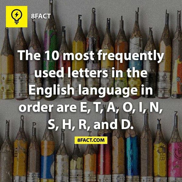 What Are The Most Frequently Used Letters In The English Language