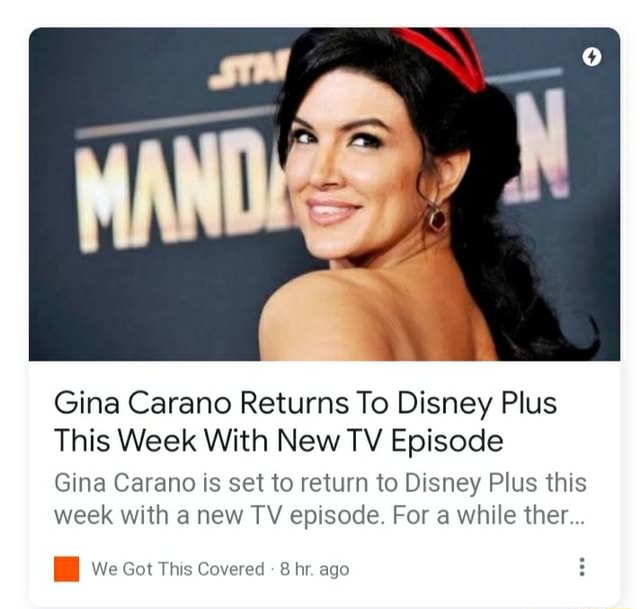 Gina Carano Returns To Disney Plus This Week With New TV Episode Gina