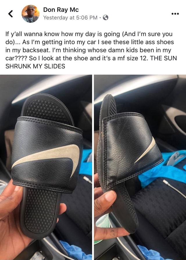 shrunken nike slides