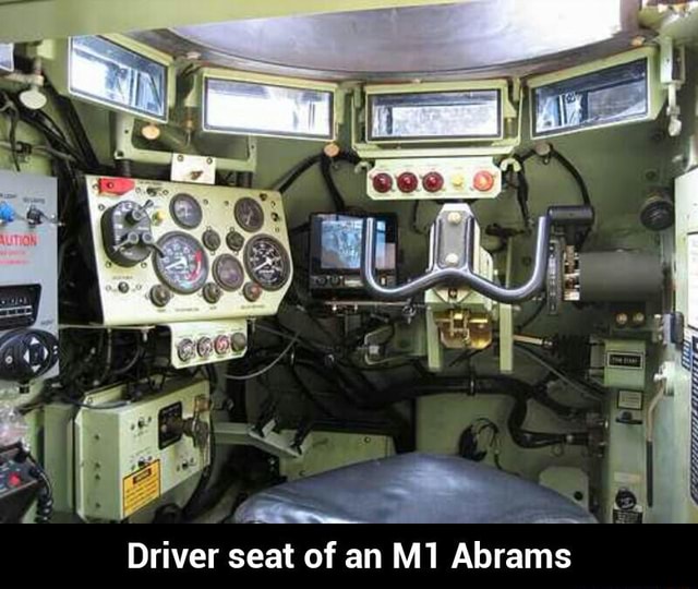 Driver seat of an M1 Abrams - Driver seat of an M1 Abrams - )