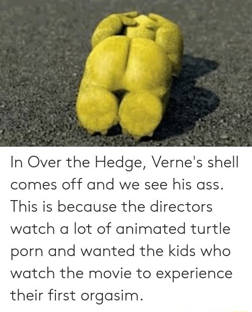 In Over The Hedge Verne S Shell Comes Off And We See His Ass This Is Because The Directors