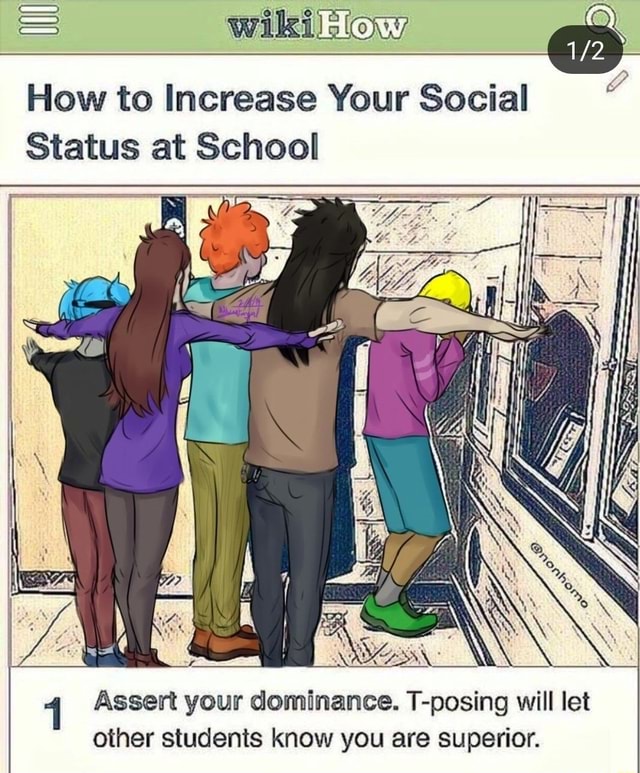 how to increase your social status in high school, T-Pose