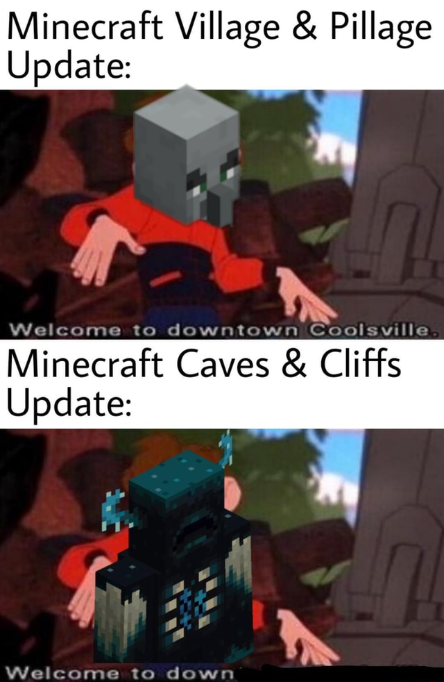 Minecrart Village Pillage Update Wolcome To Downtown Coolswile Minecrart Caves Clits Update 24