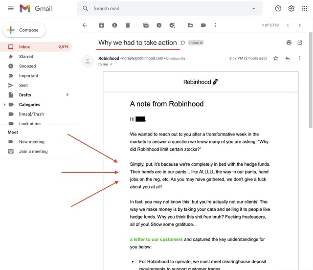 This Explains EVERYTHING, Thanks Robinhood! - Gmail Mel Compose In ...