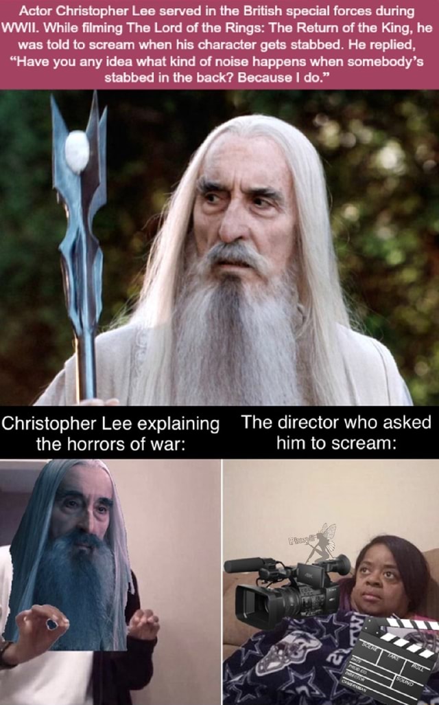 Actor Christopher Lee served in the British special forces during WWII ...