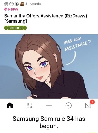 Awards Onsfw Source Samantha Offers Assistance Rizdraws Samsung Aoe Samsung Sam Rule 34 Has Begun