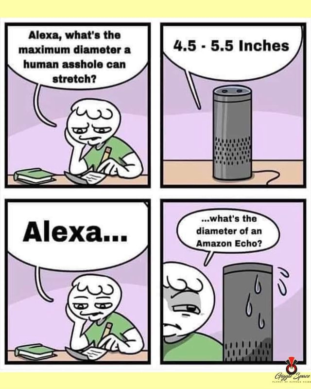 what's the maximum diameter a 4.5 - 5.5 asshole can stretch? ..what's the diameter of an Amazon Echo? - America's best pics and videos