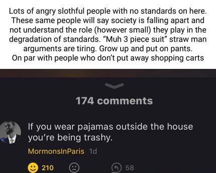 Lots of angry slothful people with no standards on here These same