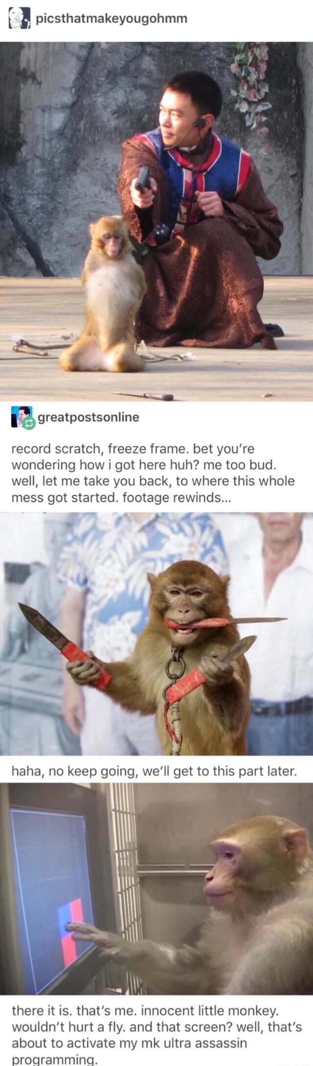 I Bet You're Wondering How I Got Here Meme picsthatmakeyougohmm record scratch, freeze frame. bet you're wondering