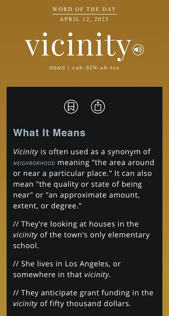 word-of-the-day-april-12-2023-vicinity-noun-i-sub-sen-what-it-means